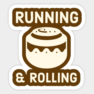 Cinnamon Roll Running and Rolling Pastry Chef Sticker